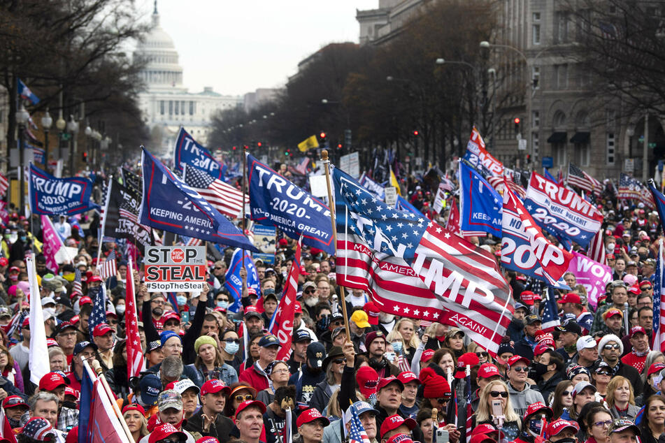 Protests against the presidential election results took place across the country on Saturday, including the largest in Washington D.C.