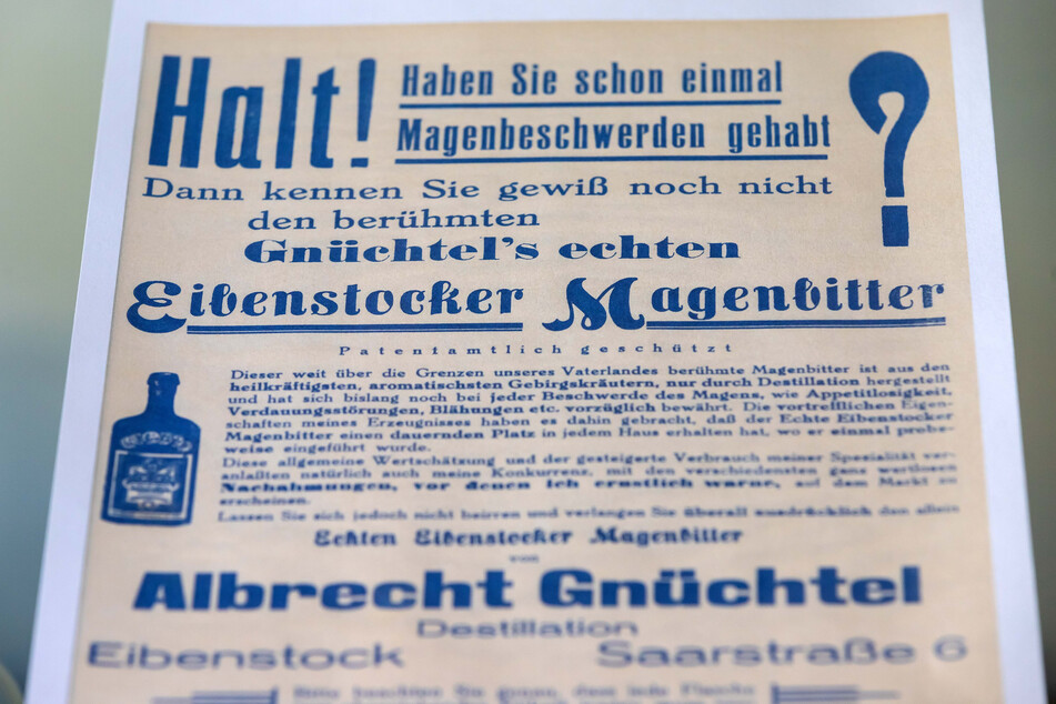 Eine alte Werbung für den Magenbitter zeigt: Früher galt das alkoholische Getränk als Medizin.