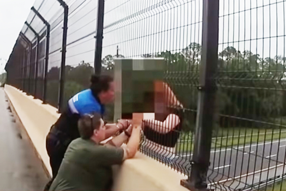 The 17-year-old spent some time talking to two female officers.