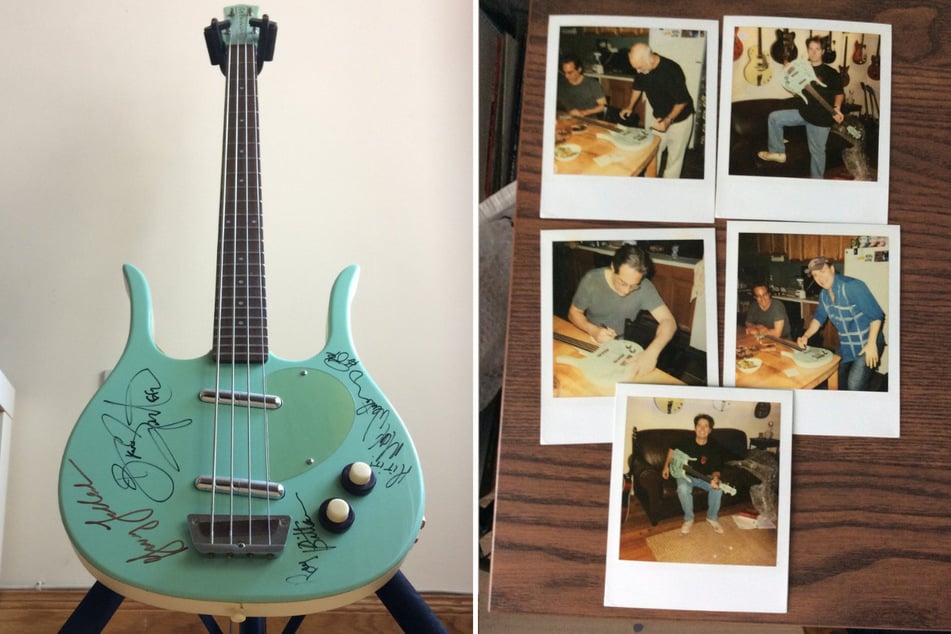 Die Polaroid-Beweisbilder der Signierung entstanden 2002 in Bruce Springsteens Küche und Lounge.