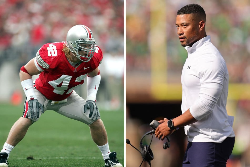 Marcus Freeman's (r.) former Buckeye teammates are keeping their distance from him this week as Ohio State takes on Notre Dame in Week 4.