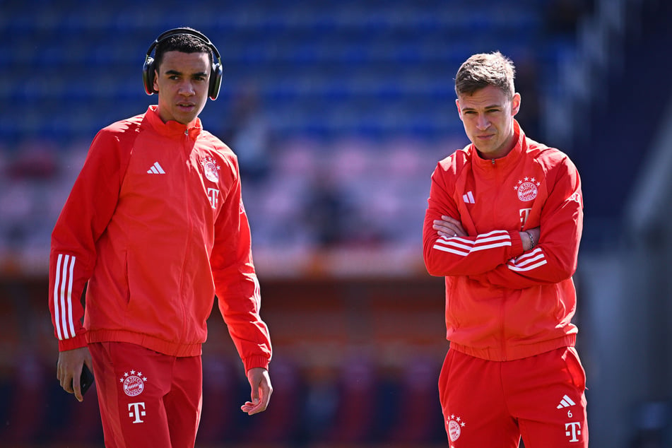 Jamal Musiala (21, l.) und Joshua Kimmich (29) stehen im Fokus.