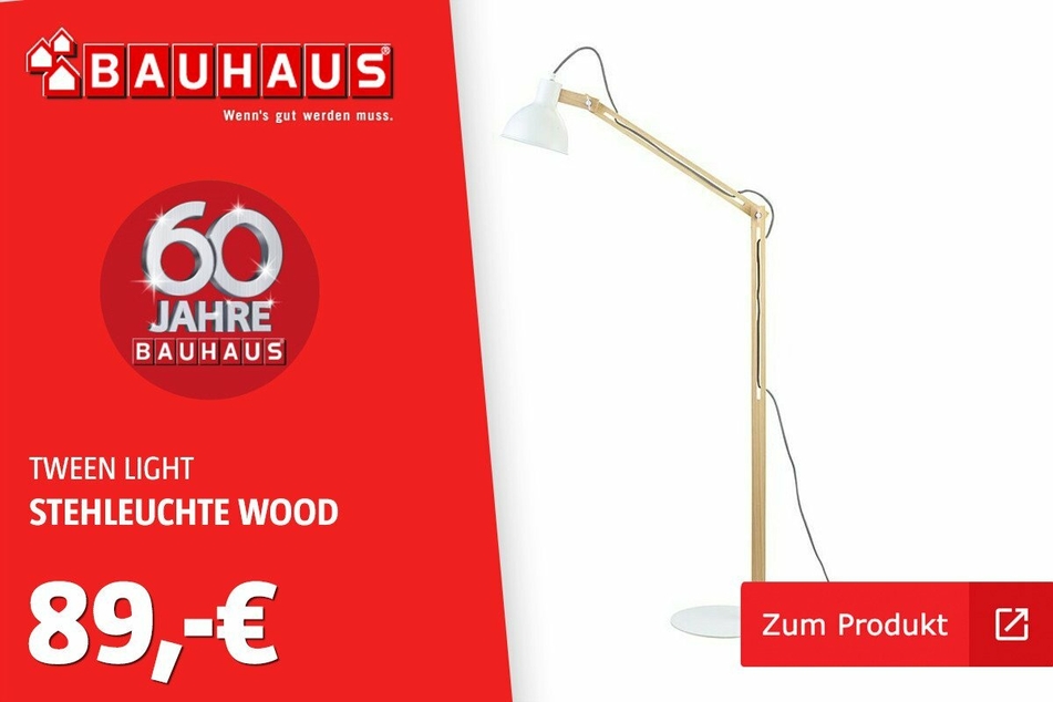 Stehleuchte "Wood" für 89 Euro.