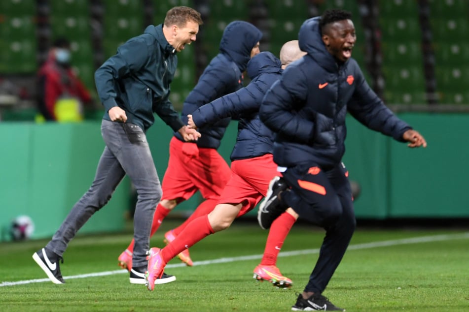 Pure Emotionen am und auf dem Spielfeld: So bleibt Julian Nagelsmann (33) wohl allen Fans in Erinnerung, wie hier beim DFB-Pokal-Halbfinale gegen Werder Bremen.