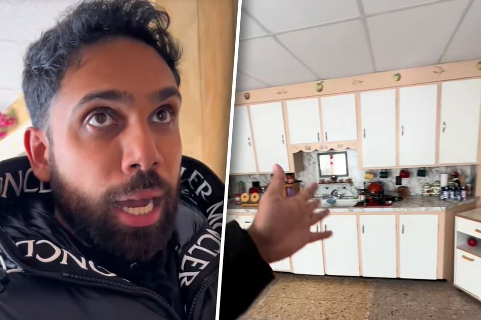 Syed Zafar (31) walks through the apartment in amazement in his TikTok video.