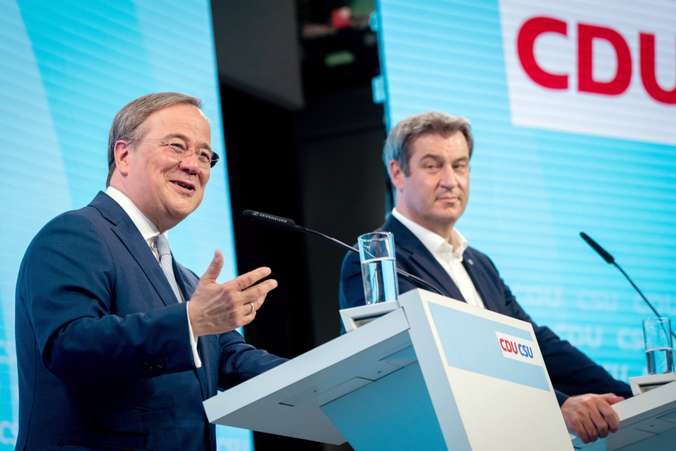 Oft breit grinsend und voller Brüderlichkeit demonstrierten Armin Laschet (60, CDU, l.) und Markus Söder (54, CSU) die Einigkeit der Union.