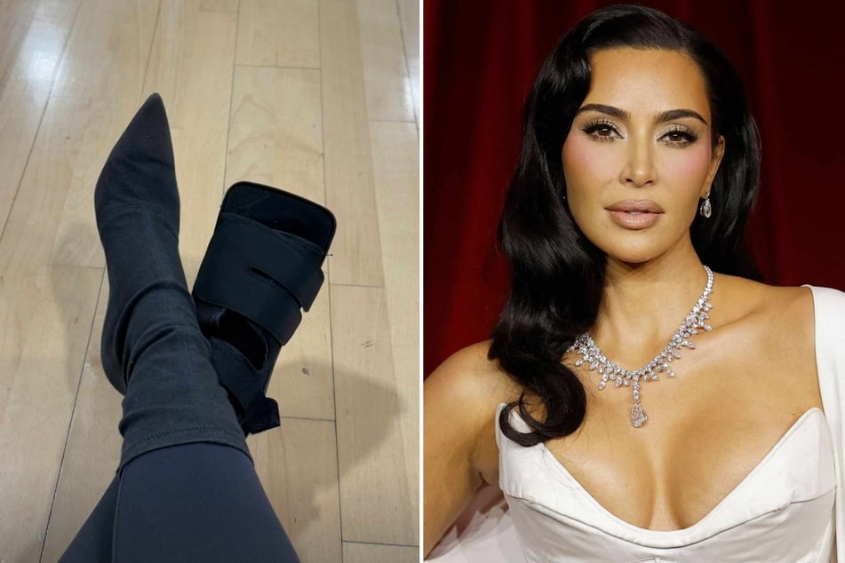 It looks like Kim Kardashian will be hopping around on one leg for Christmas – the reality star has broken her foot!