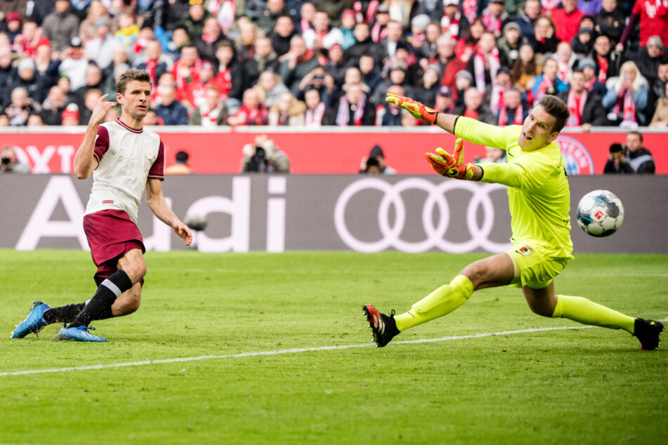 Bei Thomas Müllers Treffer war Andreas Luthe machtlos.