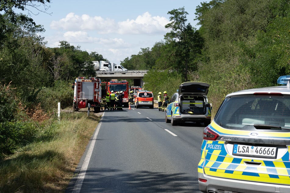 Polizei und Feuerwehr waren am Unfallort.