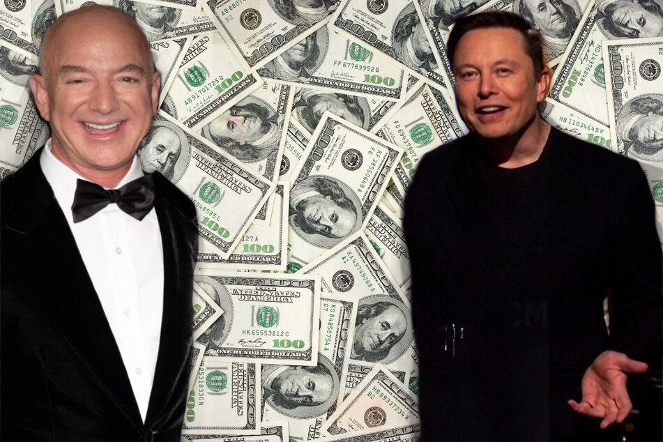 Jeff Bezos (l.) and Elon Musk both added hundreds of billions to their net worth in just this last year alone.
