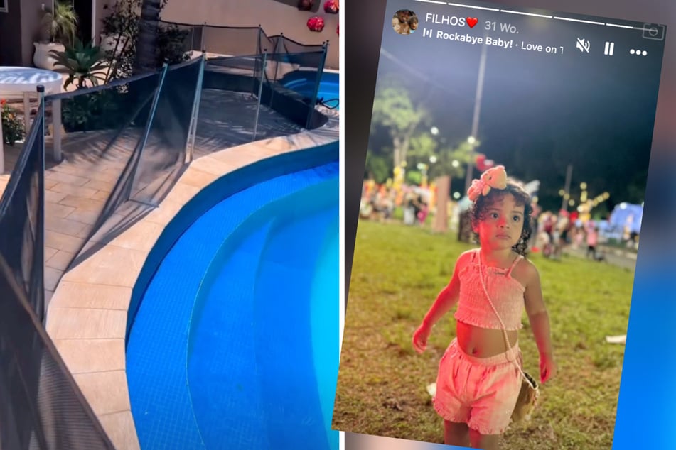 Giulia kletterte über den Zaun und stürzte in den Pool.