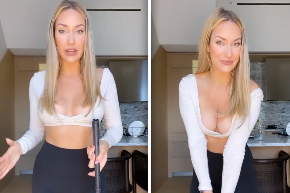 Paige Spiranac (29) hat eine ganz eigene Art, ihren Fans Golf-Nachhilfe zu geben.