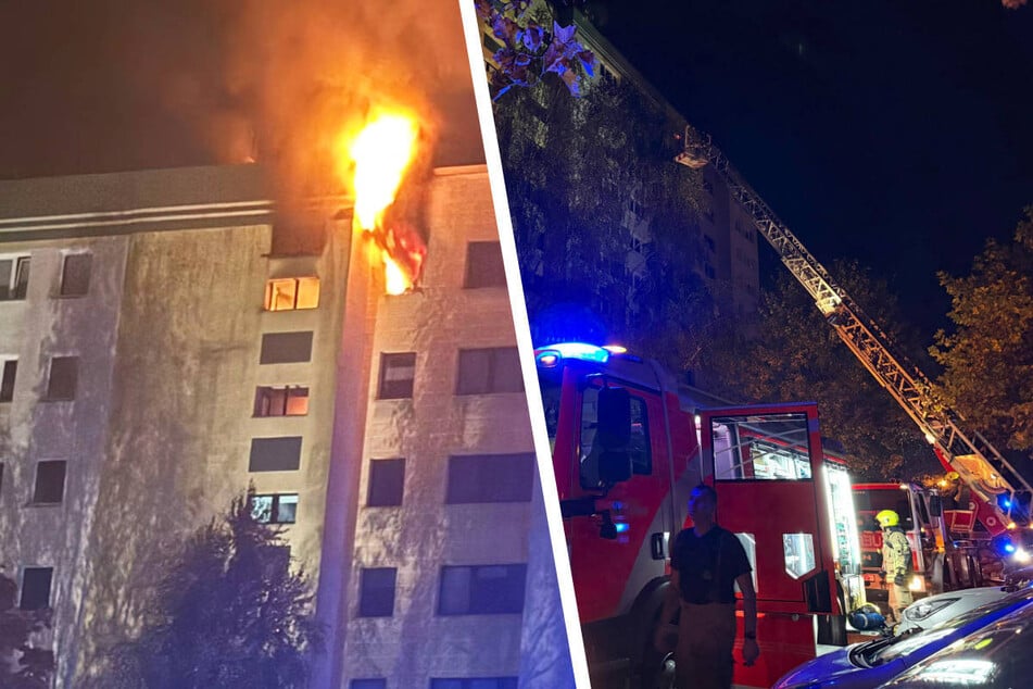 Berlin: Hochhausbrand in Berlin-Marzahn: Defekte Steigleitung erschwert Löscharbeiten