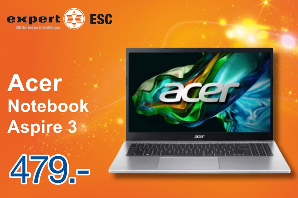 Das Acer Aspire 3 Notebook mit dem Coupon am Montag (28.10.) für nur 383,20 statt 479 Euro.