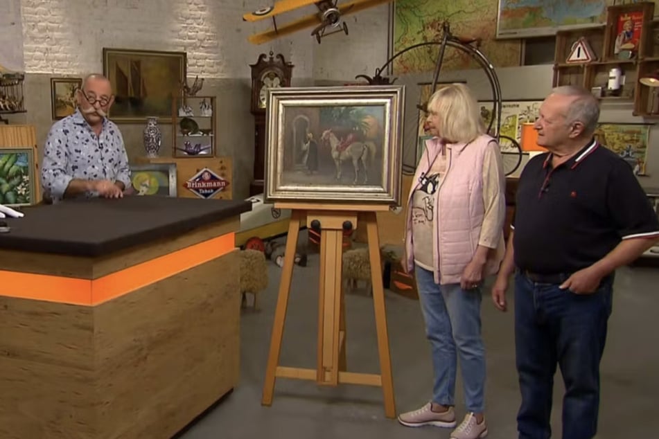 Monika und Jürgen Dekoeper aus Berlin haben ein Gemälde mit zu "Bares für Rares" gebracht.