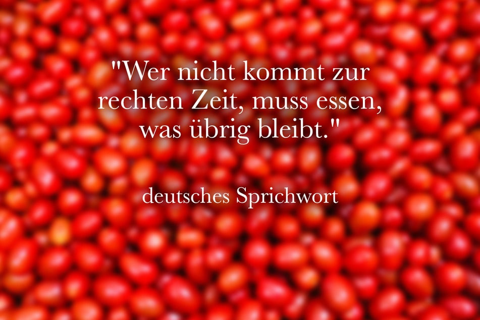 Dieses deutsche Sprichwort passt in die Reihe lustiger Sprüche über Essen.