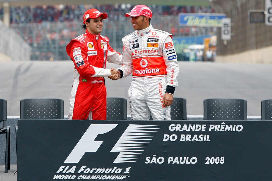 Felipe Massa (42, l.) und Lewis Hamilton (38) kämpften 2008 um den WM-Titel - mit dem besseren Ende für den Briten. (Archivbild)