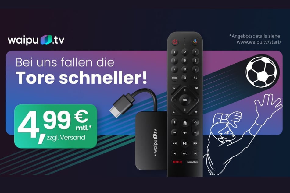 Mit waipu.tv erlebt Ihr ab nur 4,99 Euro pro Monat einen ereignisreichen Fußballsommer 2026.