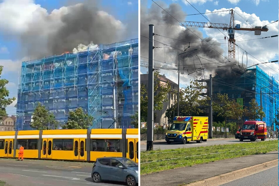 Die ersten Einsatzkräfte vor Ort.