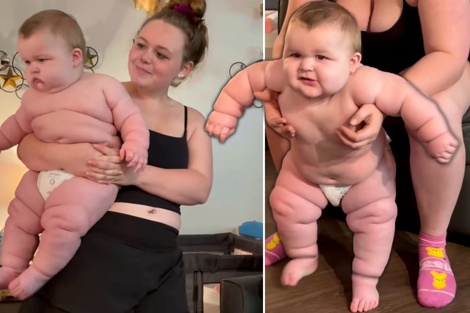 XXL-Baby bringt mit 8 Monaten bereits über 18 Kilo auf die Waage