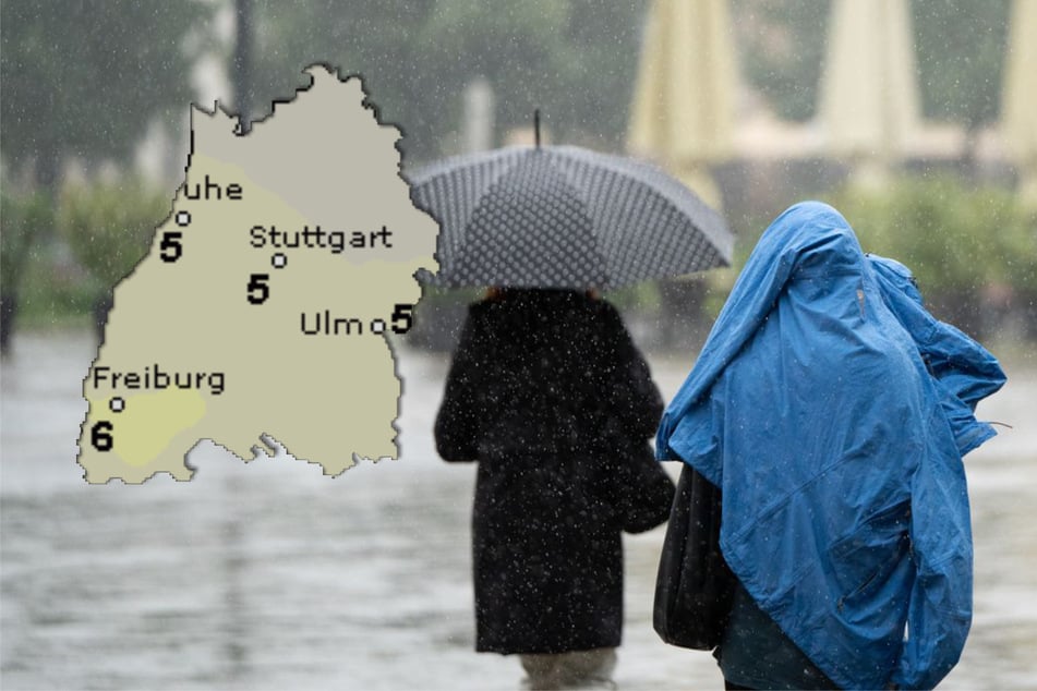 Wie die Karte zeigt, lässt sich die Sonne in den nächsten Tagen kaum blicken. Zusätzlich wird es nass im Südwesten.