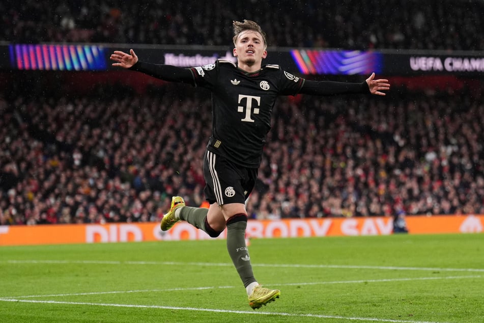 Bayern-Juwel Lennart Karl (17) bejubelt seinen Treffer zum zwischenzeitlichen 1:1-Ausgleich.