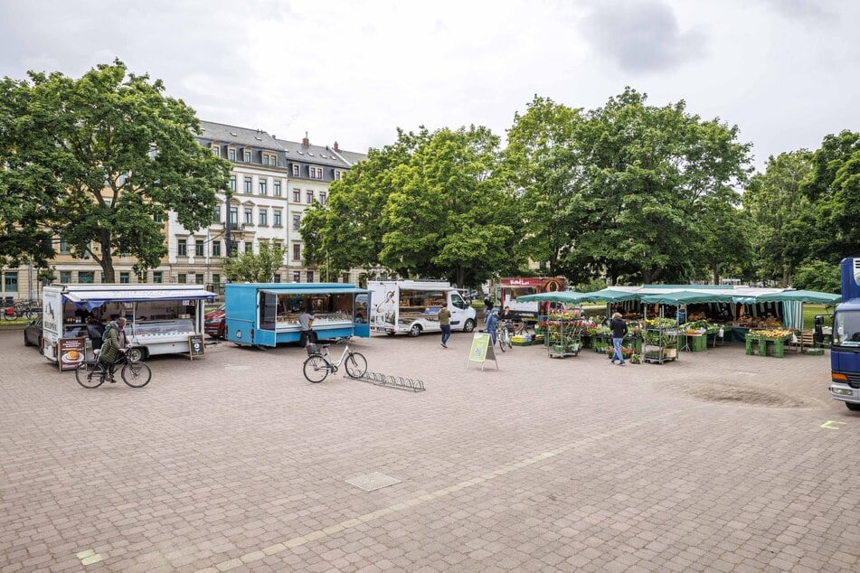 Zwischen zehn (Donnerstag) und 18 Händler (Samstag) sind auf dem Alaunplatz zu finden.