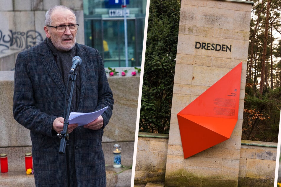 Dresden: Zoff um Gedenken: Historiker kritisiert bunten "Splitter" an Opfer-Stele
