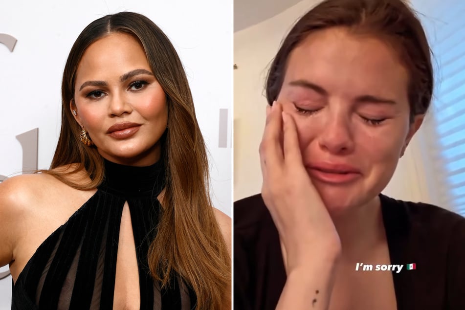 Chrissy Teigen (l.) has thrown her support behind Selena Gomez after the star was mocked by the White House for her reaction to mass deportations in the US.