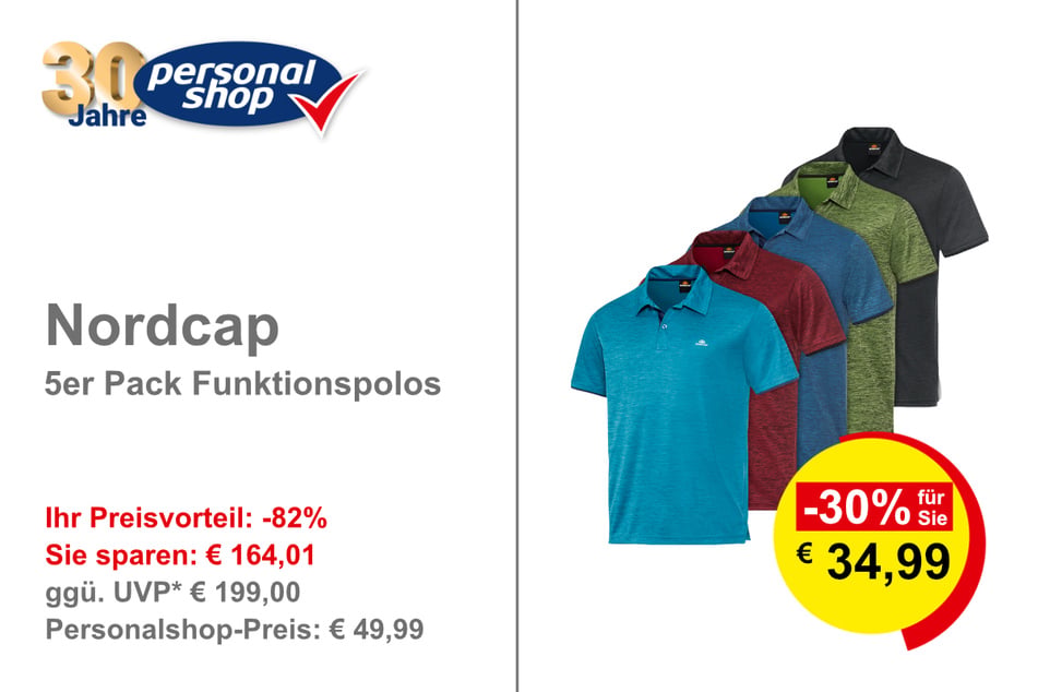 Nordcap 5er Pack Funktionspolos