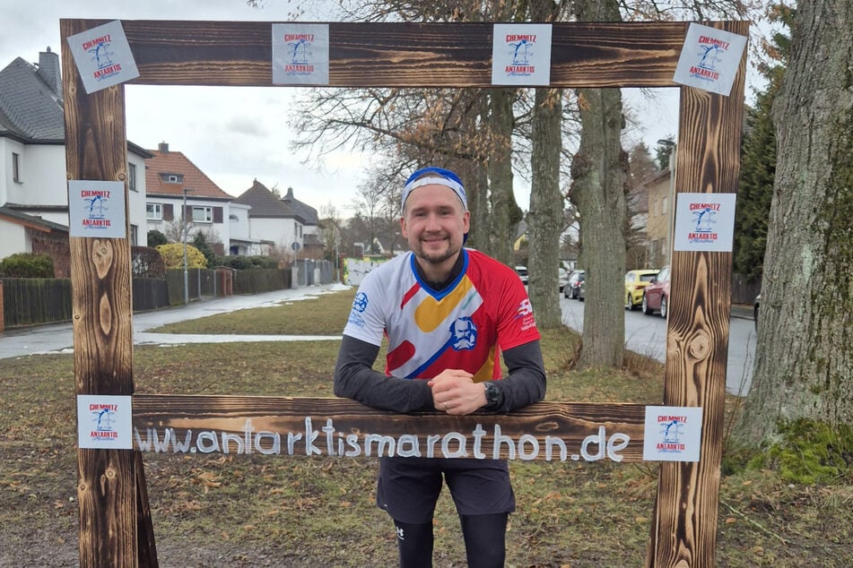 Bei dem Antarktis-Lauf nahmen rund 130 Läufer teil - unter ihnen auch Matthias Pohl.
