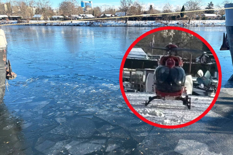 Berlin: Mann fällt in Havel, Polizei vertreibt Menschen mit Hubschrauber vom Eis