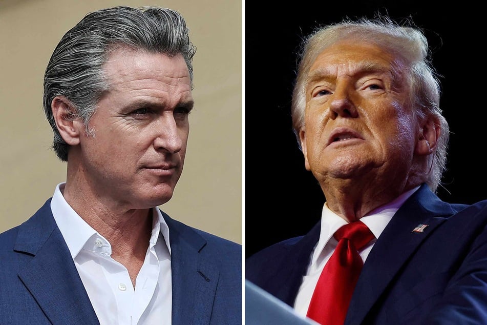 California Governor Gavin Newsom (l.) on Thursday called an emergency session of his state's legislature in response to Donald Trump's election, urging lawmakers to prepare to fight "unlawful" federal policies on issues including abortion, immigration, and climate change.