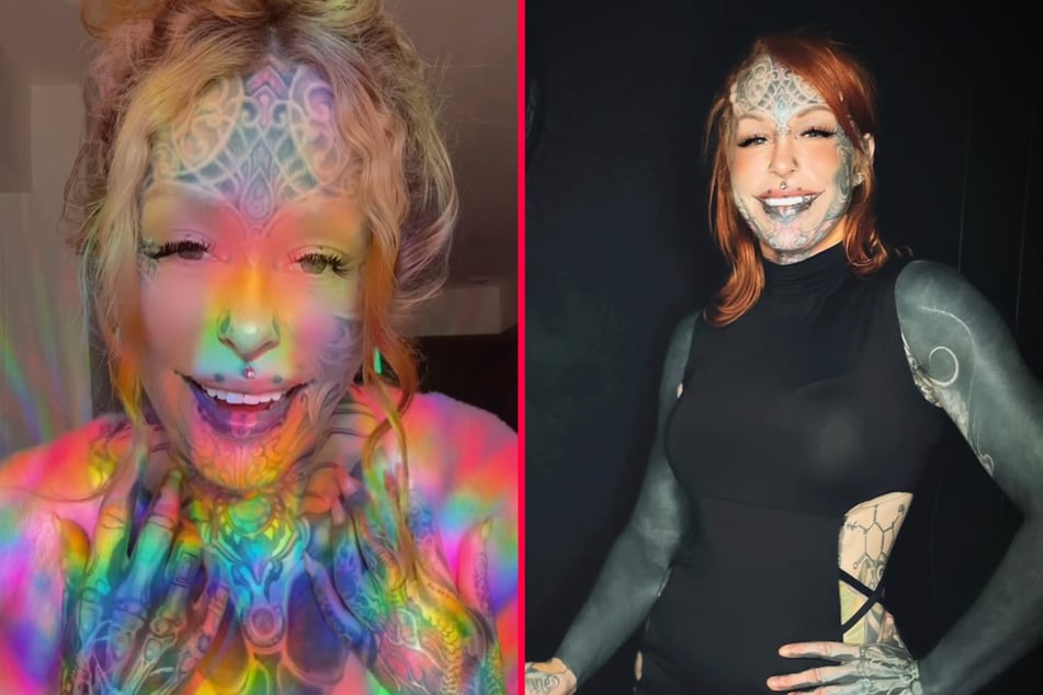 Lina Lorenzen took to social media to share a cloned version of herself showing off her remarkable tattoo transformation.