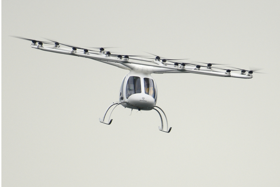 Ein Flugtaxi des deutsche Herstellers Volocopter. Zahlreiche Hersteller konkurrieren auf dem Gebiet.
