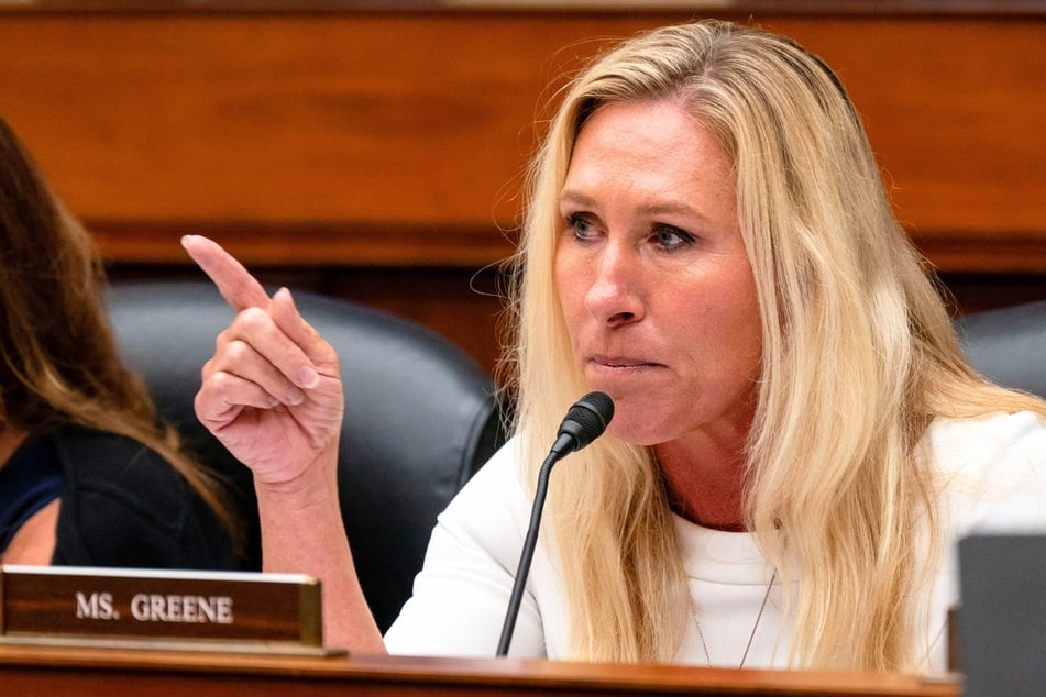 Marjorie Taylor Greene speaking during a House Oversight and Accountability Committee hearing at the Rayburn House Office Building in Washington DC on July 22, 2024.