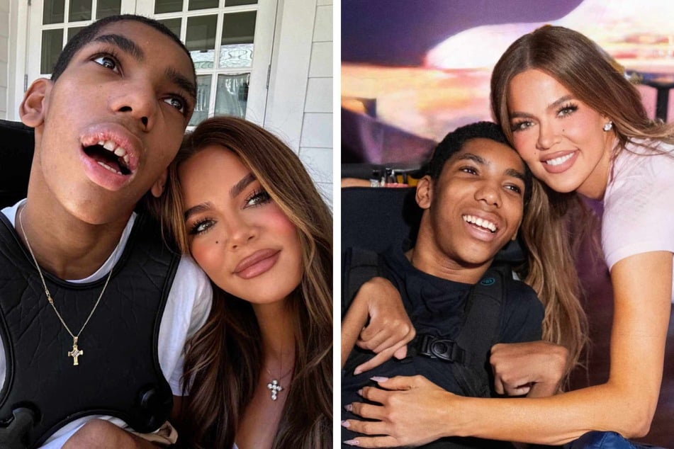 The Instagram pictures showed Khloe Kardashian (r) and Amari (l) through the years.