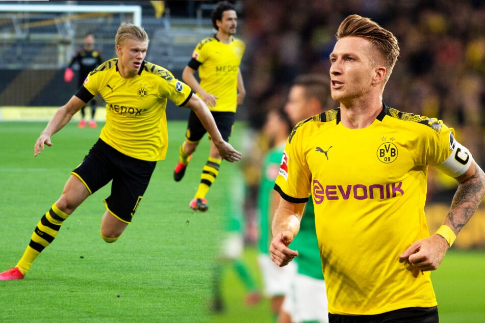 Erling Haaland (l.) und Marco Reus trainieren beim BVB wieder mit der Mannschaft.