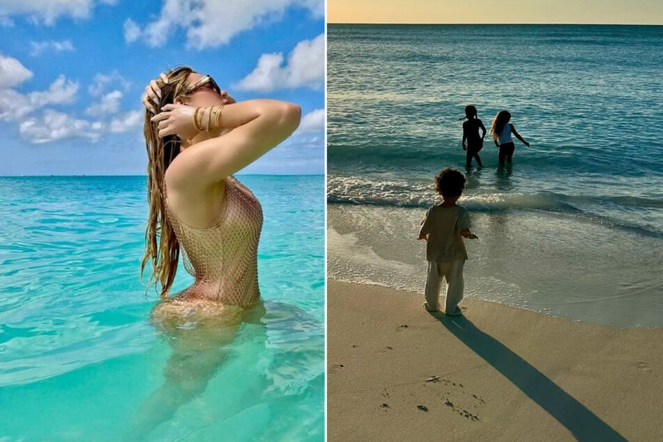 Khloé Kardashian (l.) shared a peek inside her Turks and Caicos vacay in a family-filled series of social media snaps.