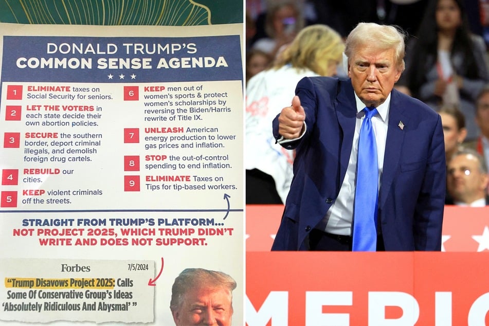 Trump sends out flyer to voters denying involvement with Project 2025