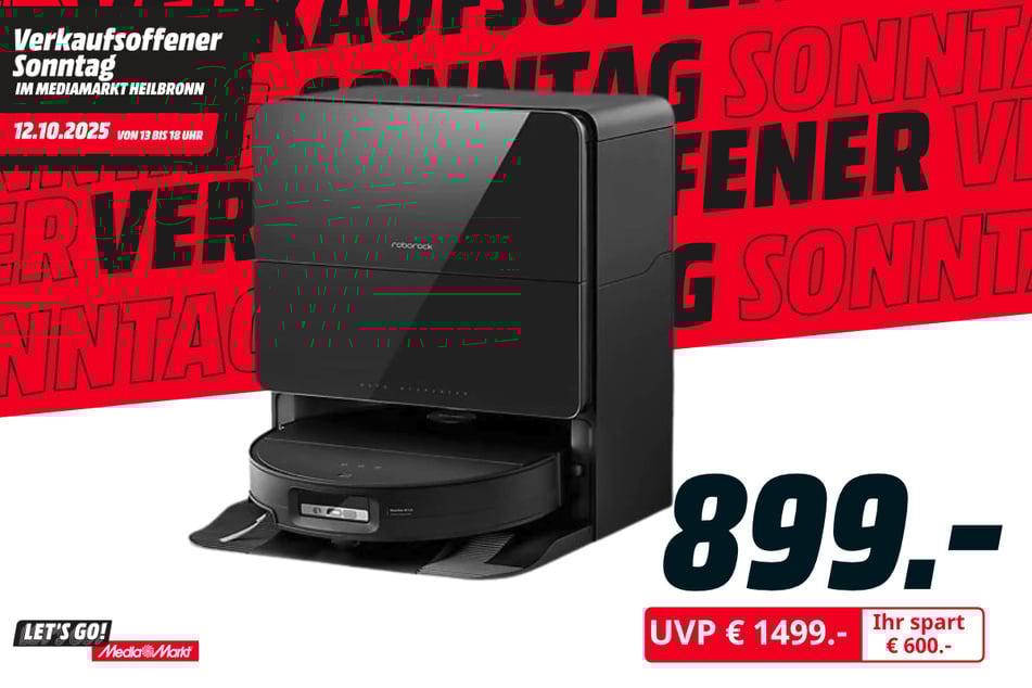 Roborock-Saugroboter Saros 10 Black S für 899 statt 1.499 Euro.