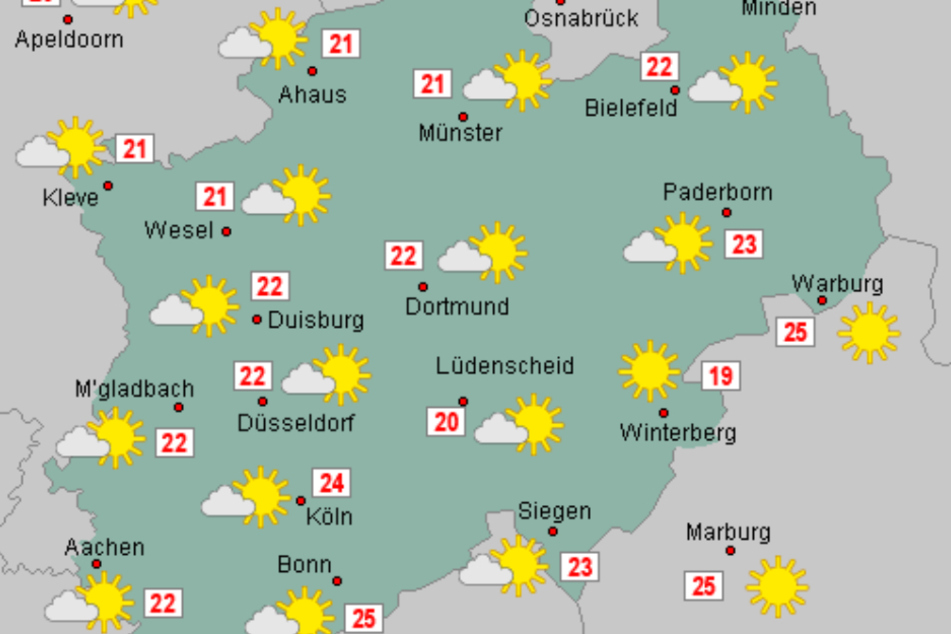 Viel Sonne und Wärme gibt es in NRW am heutigen Donnerstag zu genießen.