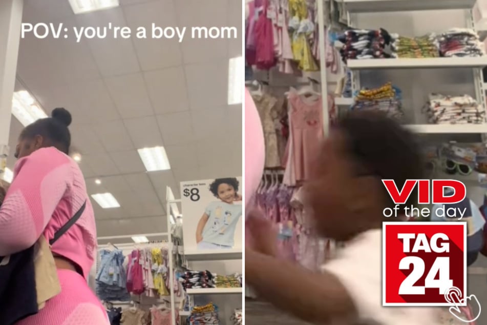 Today's Viral Video of the Day features a mom who caught a hilarious moment between her and her young son in a store!