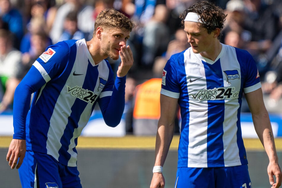 Marton Dardai (23) und Fabian Reese (28, r.) mussten Dienstag und Mittwoch jeweils erkrankt pausieren.