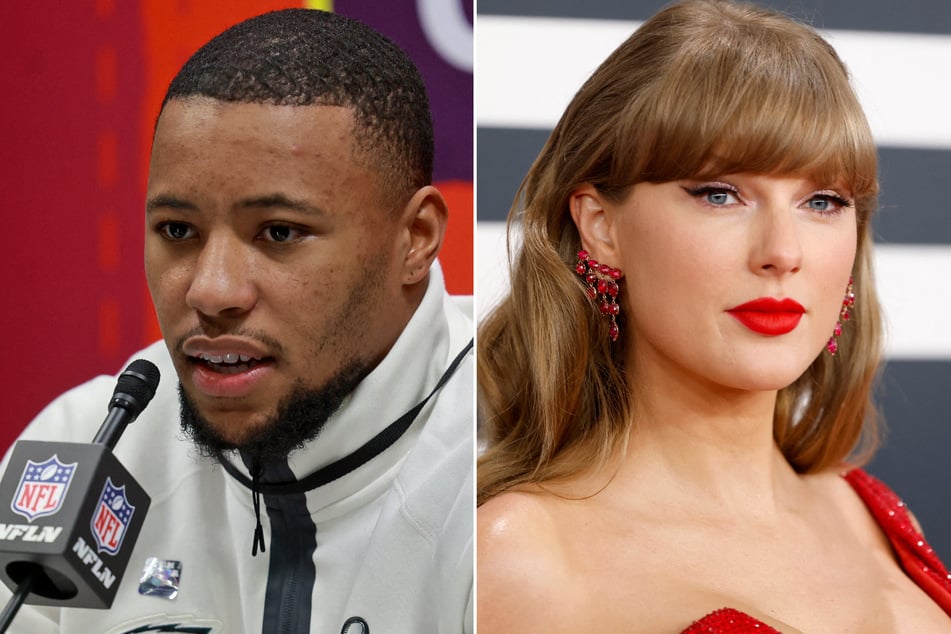 Eagles star Saquon Barkley slams fans for booing Taylor Swift at Super Bowl LIX