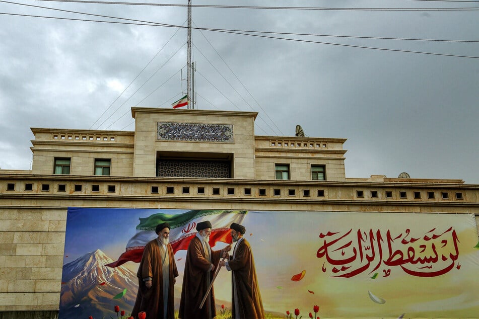 The Iranian embassy in Beirut is pictured in the Lebanese capital on March 26, 2026.