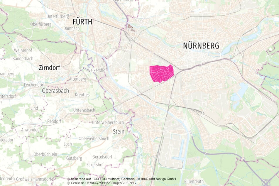 Ausbaugebiet Nürnberg Sündersbühl.