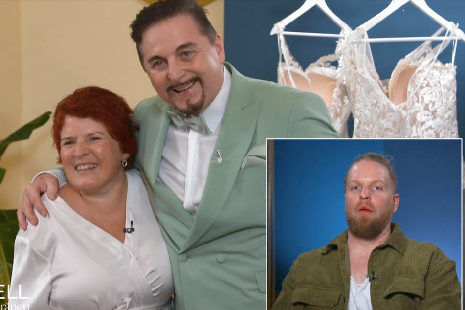 Uwe Herrmann (63) wollte mit seinem Charme die angehende Braut (51) auf seine Seite ziehen, doch das ging nach hinten los. Konkurrent Hannes (32, r.) wurde kurz übel.