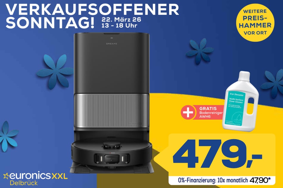Dreame-Saug-/Wischroboter L40 Ultra AE für 479 Euro.