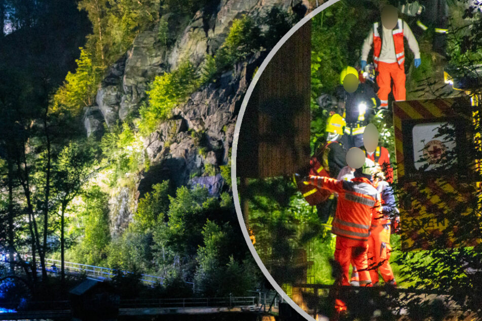 Kletterunfall im Erzgebirge: Mann stürzt Felsen hinab